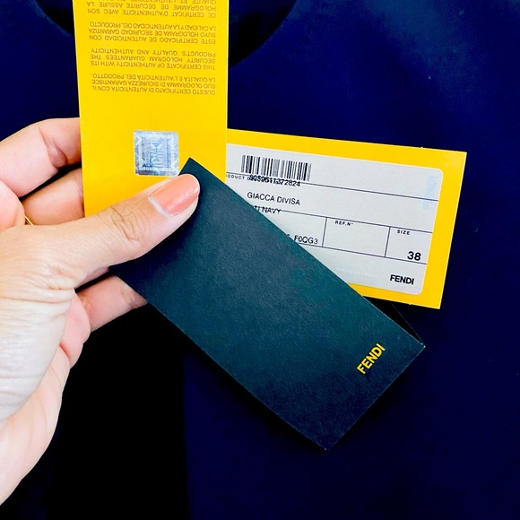 FENDI navy modern blazer - Picture 3 of 5